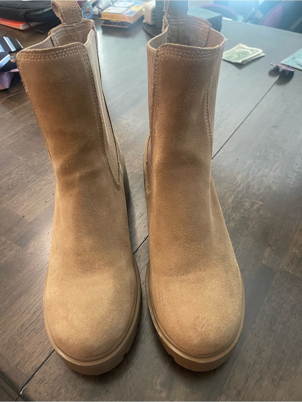 Steve Madden Women’s Chelsea Suede Ankle Boots in Tan - festival, forrest, fall